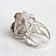 Ring made of 925 sterling silver with citrine IV0001. Rings. Sunny Silver. My Livemaster. Фото №5