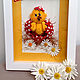 "Солнечный цыплёнок". Картины. Елена Шемелева (Quilling-Elena). Ярмарка Мастеров.  Фото №5