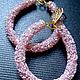  rhinestone ring Earrings, color pale pink, Earrings, Almaty,  Фото №1