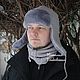 Kit 'the king in the North'. Hat-earflaps and snood, Hat with ear flaps, Orenburg,  Фото №1