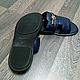 Men's crocodile leather sandals, in blue, custom made!. Sandals. SHOES&BAGS. My Livemaster. Фото №5