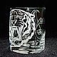 Tiger. A glass of whiskey. Water Glasses. ArtGraving. Online shopping on My Livemaster.  Фото №2