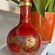 Bottle 'Red Dragon' for oil, liqueur, porcelain, Europe. Vintage interior. Dutch West - Indian Company. Online shopping on My Livemaster.  Фото №2