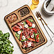 Oak feeding board with three compartments small. Dish. Foxwoodrus. Online shopping on My Livemaster.  Фото №2