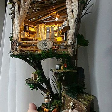 Куклы и игрушки ручной работы. Ярмарка Мастеров - ручная работа Домик на дереве "Уютный". Handmade.