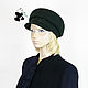 Order Stylish women's cap cap made of cashmere. Mishan (mishan). Livemaster. . Caps1 Фото №3