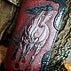 clutches: Zipper wallet with embossed horse and flowers. Clutches. Workshop EG. Online shopping on My Livemaster.  Фото №2