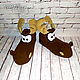 Order Moose Slippers. Home Slippers from VESTAliya. Livemaster. . Slippers Фото №3