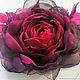 Order FABRIC FLOWERS. Chiffon rose brooch ' Purple'. fioridellavita. Livemaster. . Brooches Фото №3