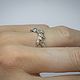Order Delicate white gold twig ring with ruby. Unusual Gemstone Jewelry. Livemaster. . Rings Фото №3