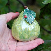 Для дома и интерьера handmade. Livemaster - original item Pear and ladybugs. porcelain.. Handmade.