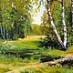 The birch grove.The classic story. The painting is custom, you can draw any time of the year. The picture is bright,Russian,spiritual -decorate Your home!