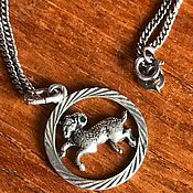 Винтаж handmade. Livemaster - original item Pendant, Aries pendant, silver, Holland. Handmade.