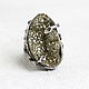 Splendor ring made of 925 sterling silver and pyrite IV0113. Rings. Sunny Silver. My Livemaster. Фото №4