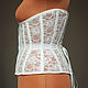 Заказать Прозрачный кружевной бельевой корсет айвори с бюском. Shi Corset (Анна). Ярмарка Мастеров. . Корсеты Фото №3