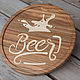 Поднос с интарсией "Beer". Тарелки. CNC-Wood. Ярмарка Мастеров.  Фото №5