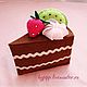 Фетровые пироженки с фруктами. Мягкие игрушки. Pippi-Shop (Кристина). Ярмарка Мастеров.  Фото №6