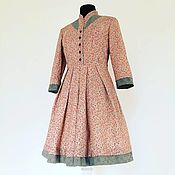 Одежда handmade. Livemaster - original item Dress made from velvet with cotton embroidery. Handmade.
