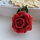   Красная роза. Цветы. Knitted flowers. Ярмарка Мастеров.  Фото №6