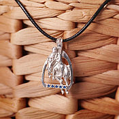 Украшения handmade. Livemaster - original item Horseman on a horse, a pendant on the theme of equestrian sports. Handmade.