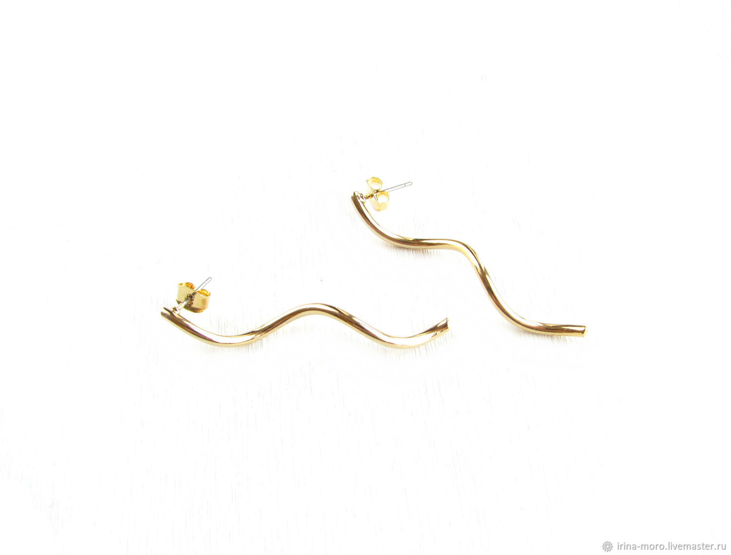 Wand earrings, Long gold earrings, dangle earrings – купить на Ярмарке ...