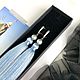 Earring of the brush of the waves gray-blue silk pearl cubic Zirconia. Tassel earrings. GolDFenix. Online shopping on My Livemaster.  Фото №2