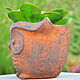 Concrete planter owl with artificial succulent. Vases. Decor concrete Azov Garden. My Livemaster. Фото №5