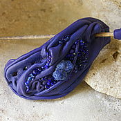 Украшения handmade. Livemaster - original item Hairpin-brooch made of leather with coral 