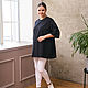 Long black T-shirt with embroidery. T-shirts. NATALINI. My Livemaster. Фото №11