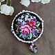 Заказать Брошь "Весенний букет" petit point. Crazetinyflower. Ярмарка Мастеров. . Брошь-булавка Фото №3