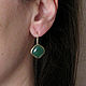 Earrings with green agate, green agate earrings in gold. Earrings. Irina Moro. Online shopping on My Livemaster.  Фото №2