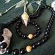 Beads and Bracelet 'Little black dress' Black agate. Jewelry Sets. Rimliana - the breath of the nature (Rimliana). My Livemaster. Фото №5