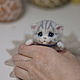 Котенок. Игрушка из шерсти. Войлочная игрушка. Войлочные зверики Людмилы Демидович. Ярмарка Мастеров.  Фото №5