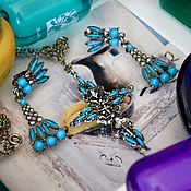 Винтаж handmade. Livemaster - original item Bottles and jars. Stylish pendant and clips.. Handmade.