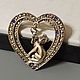 Винтаж: Брошь .Heart Cat . Американский винтаж. Броши винтажные. Bijoux vintage. Интернет-магазин Ярмарка Мастеров.  Фото №2