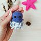 Amigurumi Handmade Knitted Jellyfish Keychain, Key chain, Novokuibyshevsk,  Фото №1