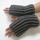 Fingerless gloves knitted crochet Mouse, Mitts, Rostov-on-Don,  Фото №1