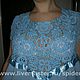 The elements are connected bridami Irish lace made with a needle.Some of the elements are made of viscose with lurex blue
