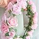 tiaras: Wreath with roses made of fabric, Tiaras, Yurga,  Фото №1
