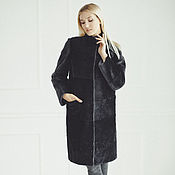 Одежда handmade. Livemaster - original item Women beaver fur coat in black. Handmade.