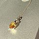 Натуральный негретый желтый сапфир 1.8 ct. В серебряном кулоне 925, Кулон, Краснодар,  Фото №1