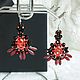 Facets of love. Earrings with crystals, Earrings, Azov,  Фото №1