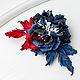 Leather brooch old English rose Trio. Decoration leather, Brooches, Bobruisk,  Фото №1