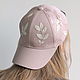 Women's baseball cap with embroidery, cap with hand embroidery, Caps1, Pskov,  Фото №1