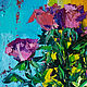 Painting of a rose in a vase 'Bright roses' in oil. Pictures. Svetlana Samsonova. My Livemaster. Фото №5