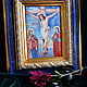 Painting on enamel 'the Crucifixion', Figurines in Russian style, Tolyatti,  Фото №1