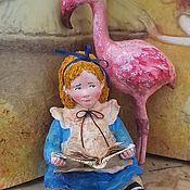 Кукла авторская коллекционная "Птичий дворик"