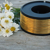 Материалы для творчества handmade. Livemaster - original item 0,8 mm brass wire. Handmade.