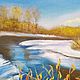 Oil painting Spring landscape River in the forest. Pictures. ynik07. Online shopping on My Livemaster.  Фото №2