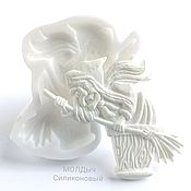 Материалы для творчества handmade. Livemaster - original item Mold 7,5 x 6 cm Baba Yaga in a mortar Silicone mold. Handmade.